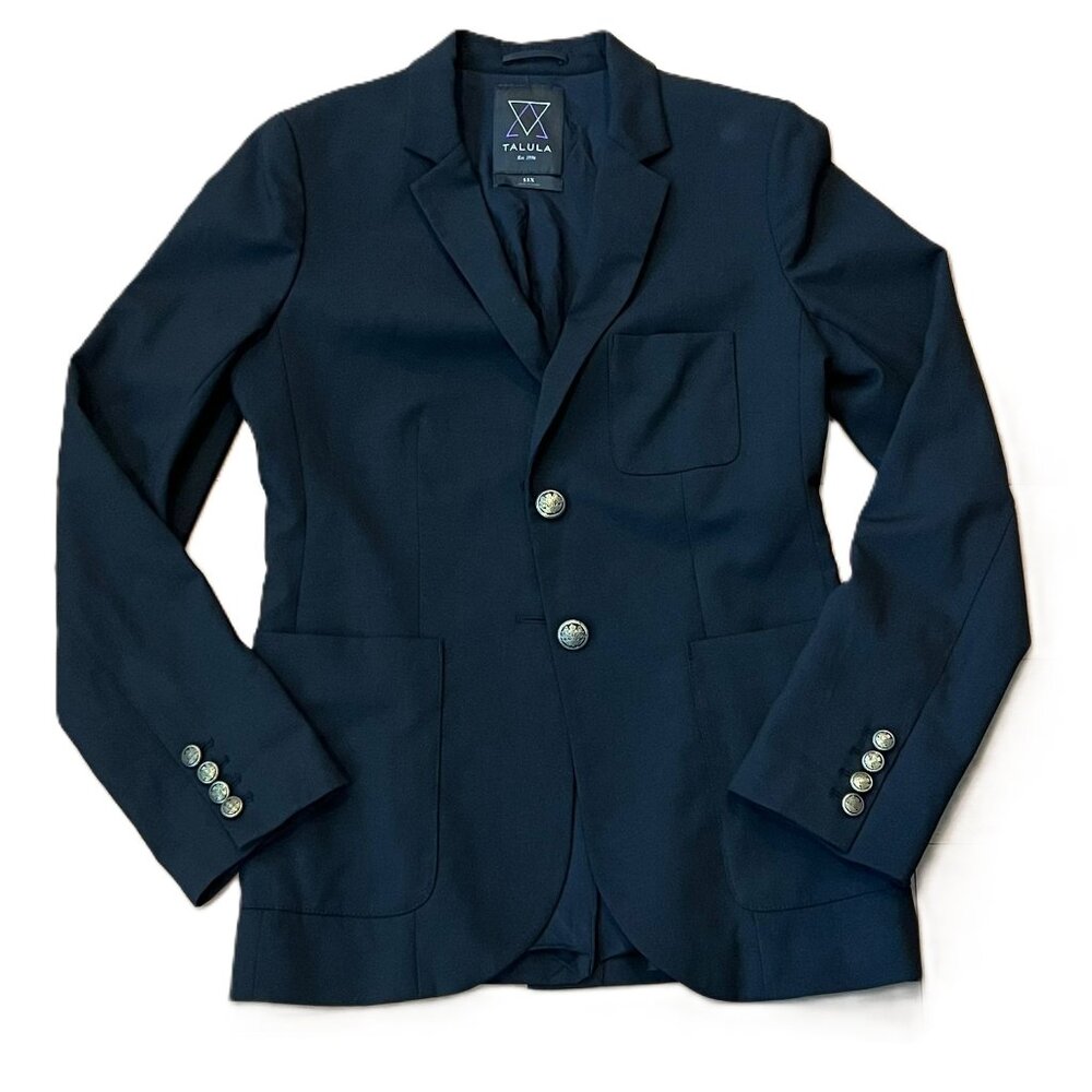 Aritzia Talula Exeter Tailored Fitted Navy Wool Blend Blazer Size 6 Small
